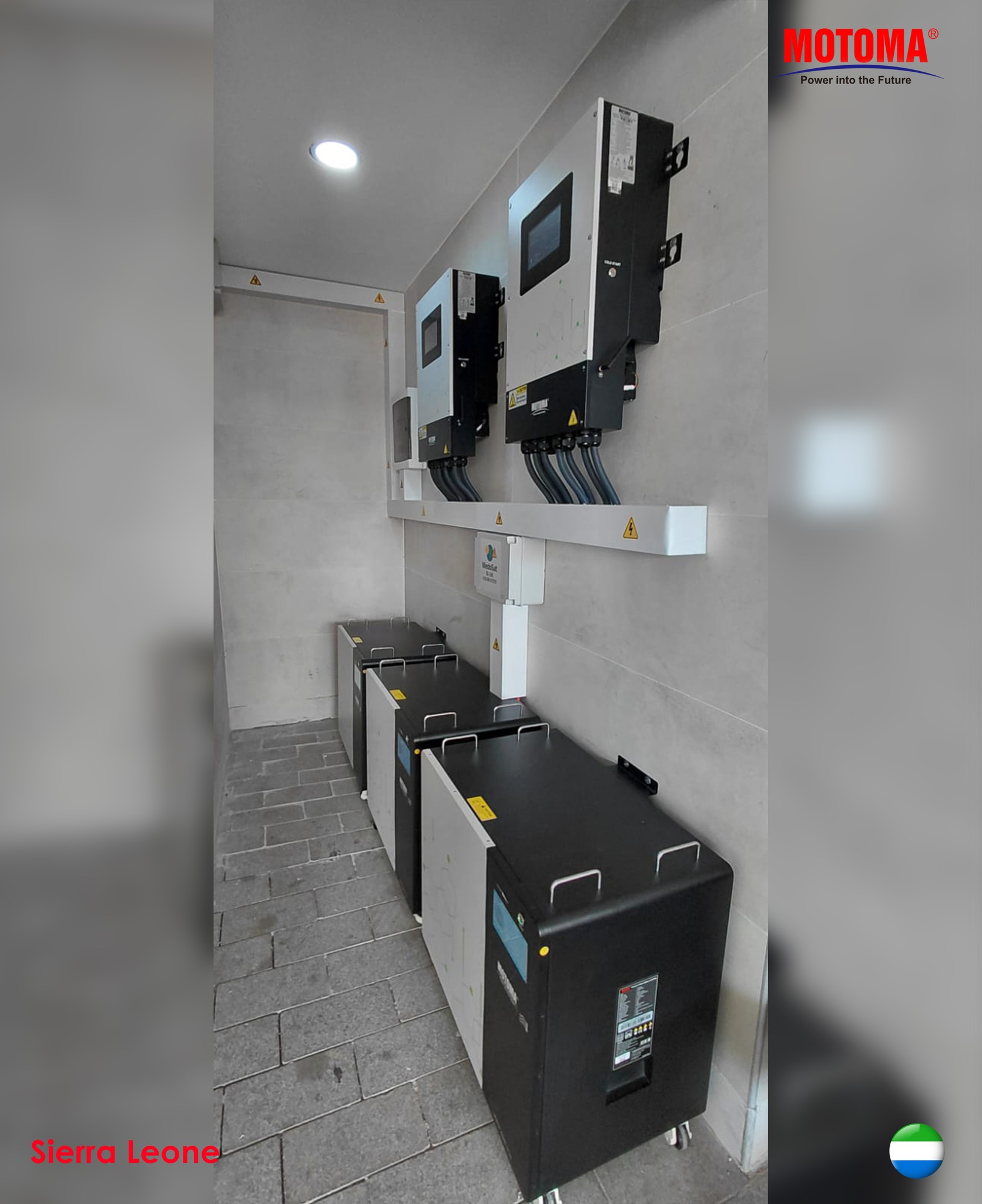 Sierra Leone 20KW solar energy storage system with 60kWh LiFePO4 battery