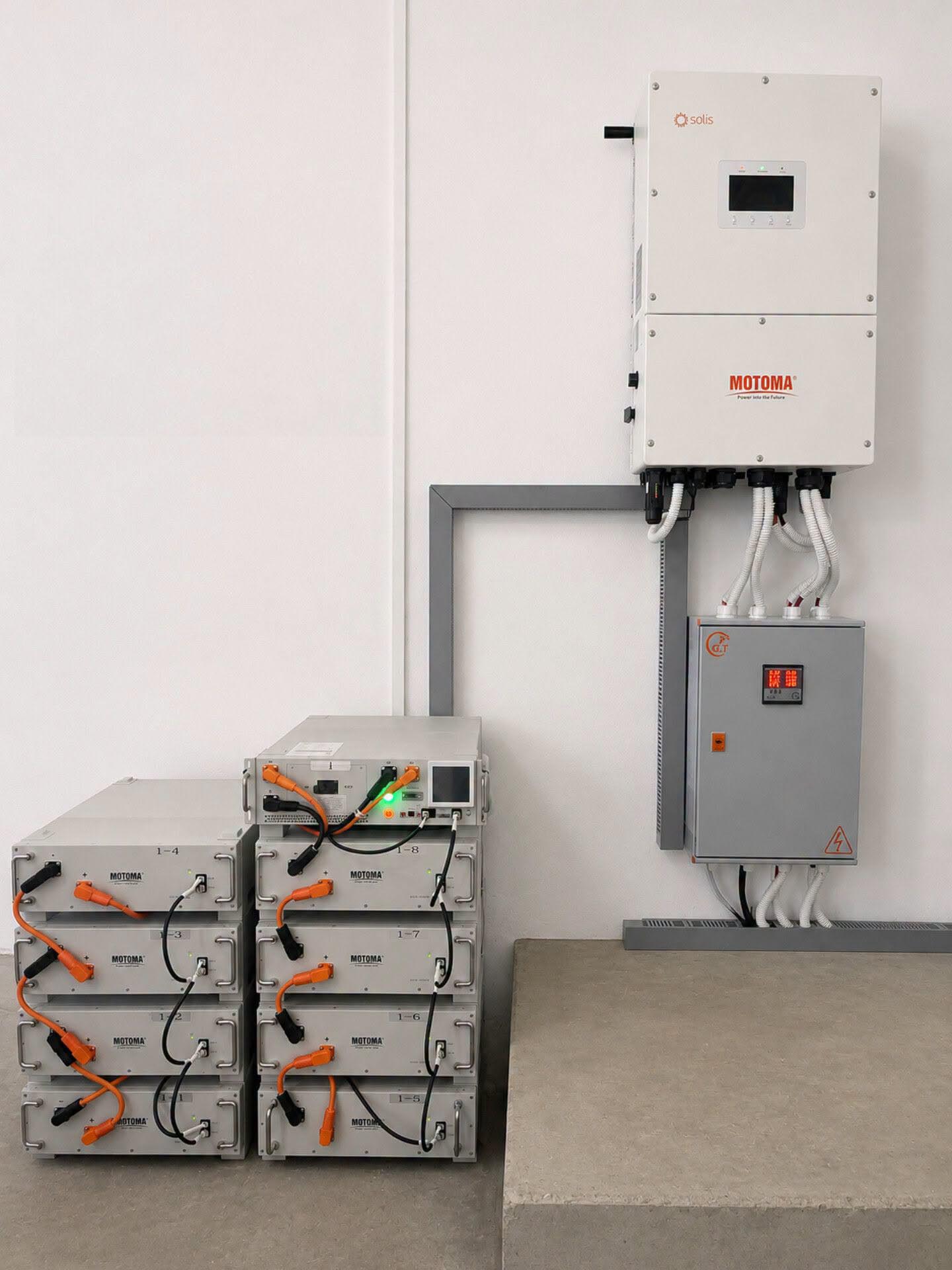 50kW Solis Motoma inverter and 40kWh high voltage battery industrial solar system in Syria