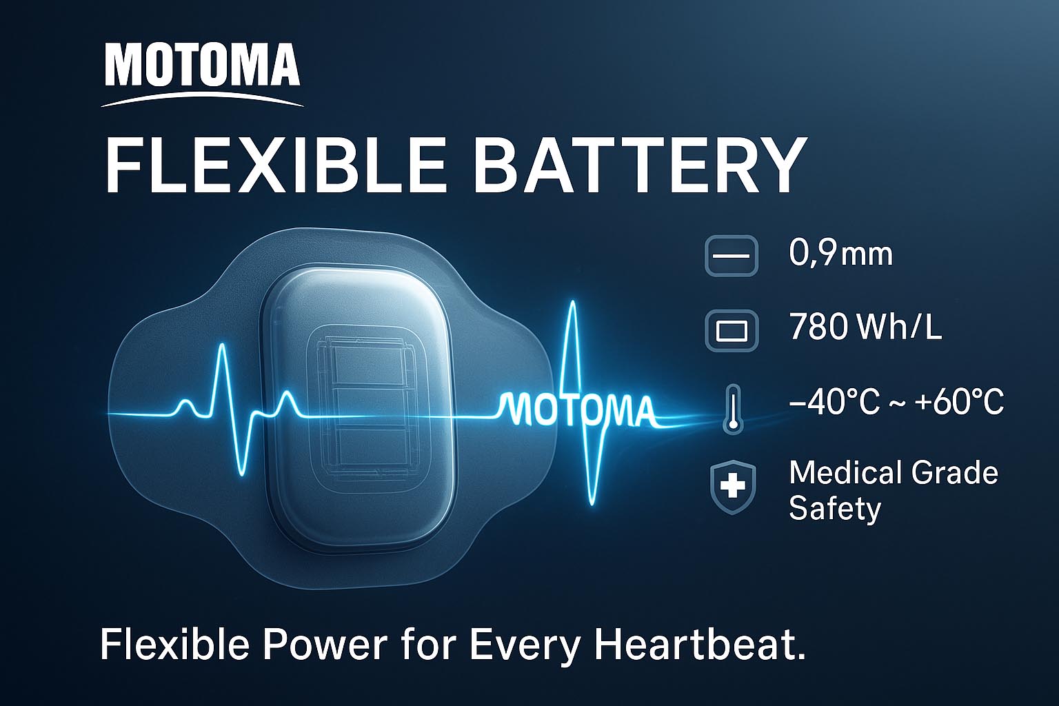 Flexible LiPo Battery for ECG patches