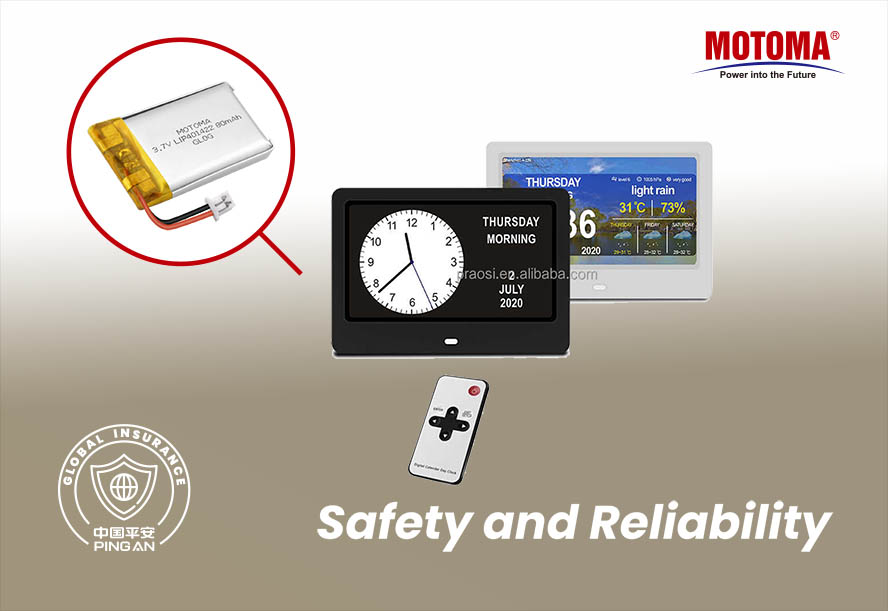 lipo battery for smart weather station clock